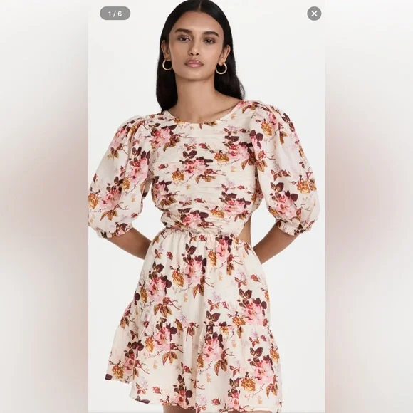 NWT Sea New York Puff Sleeve Smocked Dress - Picture 4 of 9